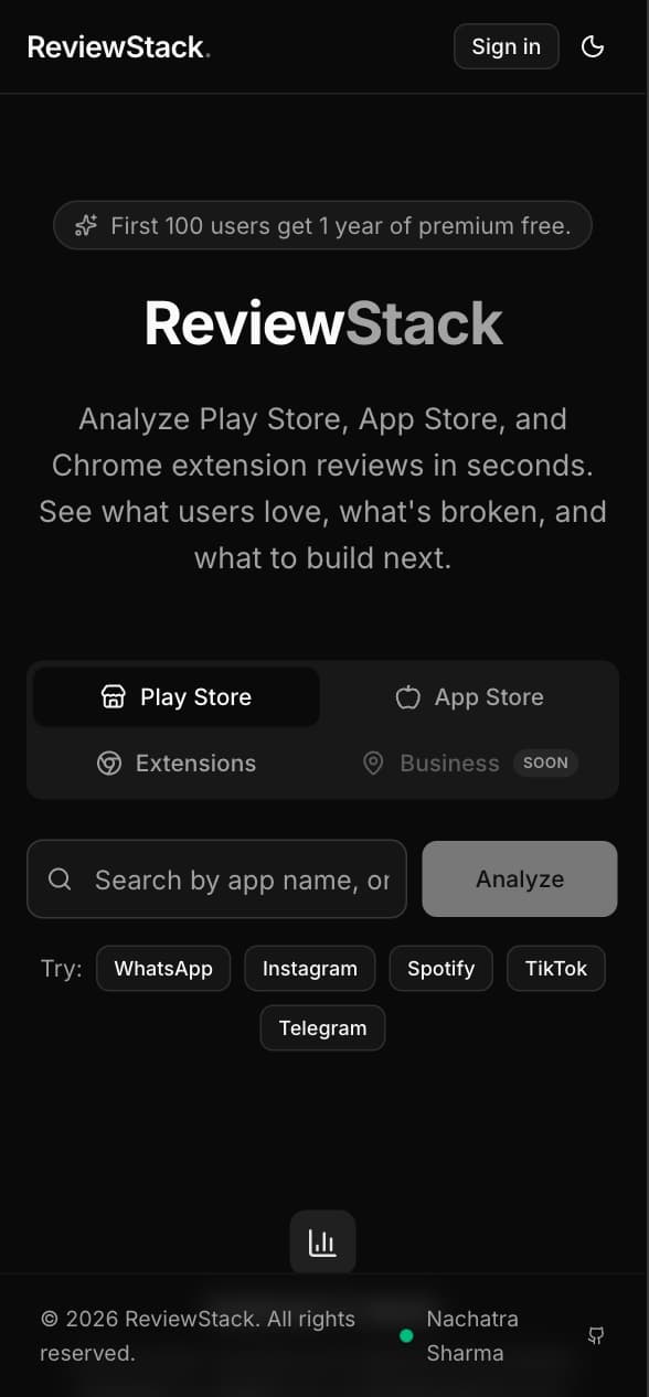 ReviewStack on a phone